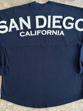 Vintage 1990s San Diego California Spirit Navy Long Sleeve Graphic Shirt M
